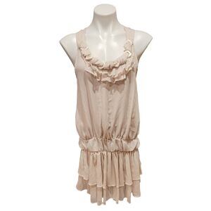 TCEC Womems Medium Shimmery Ruffle Cocktail Dress